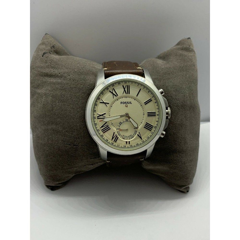 Fossil Q FTW1118 Men's Brown Leather Analog Beige